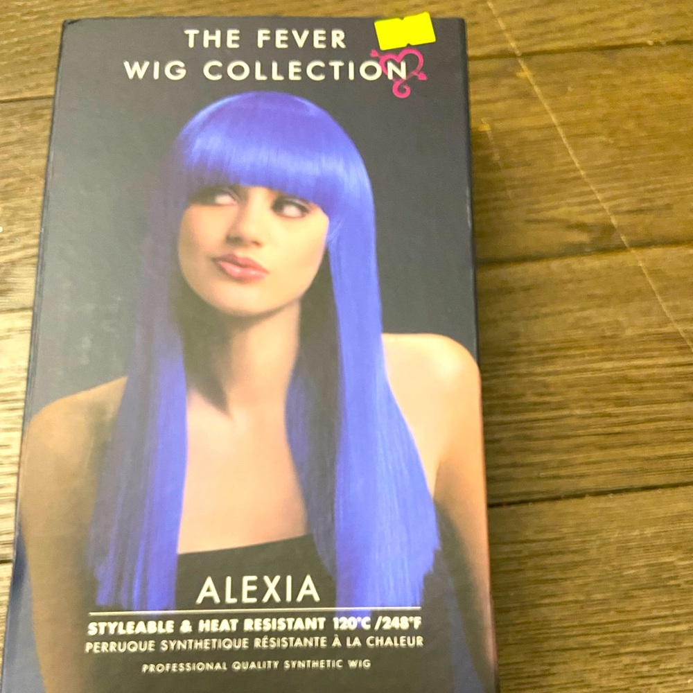 Neon blue wig